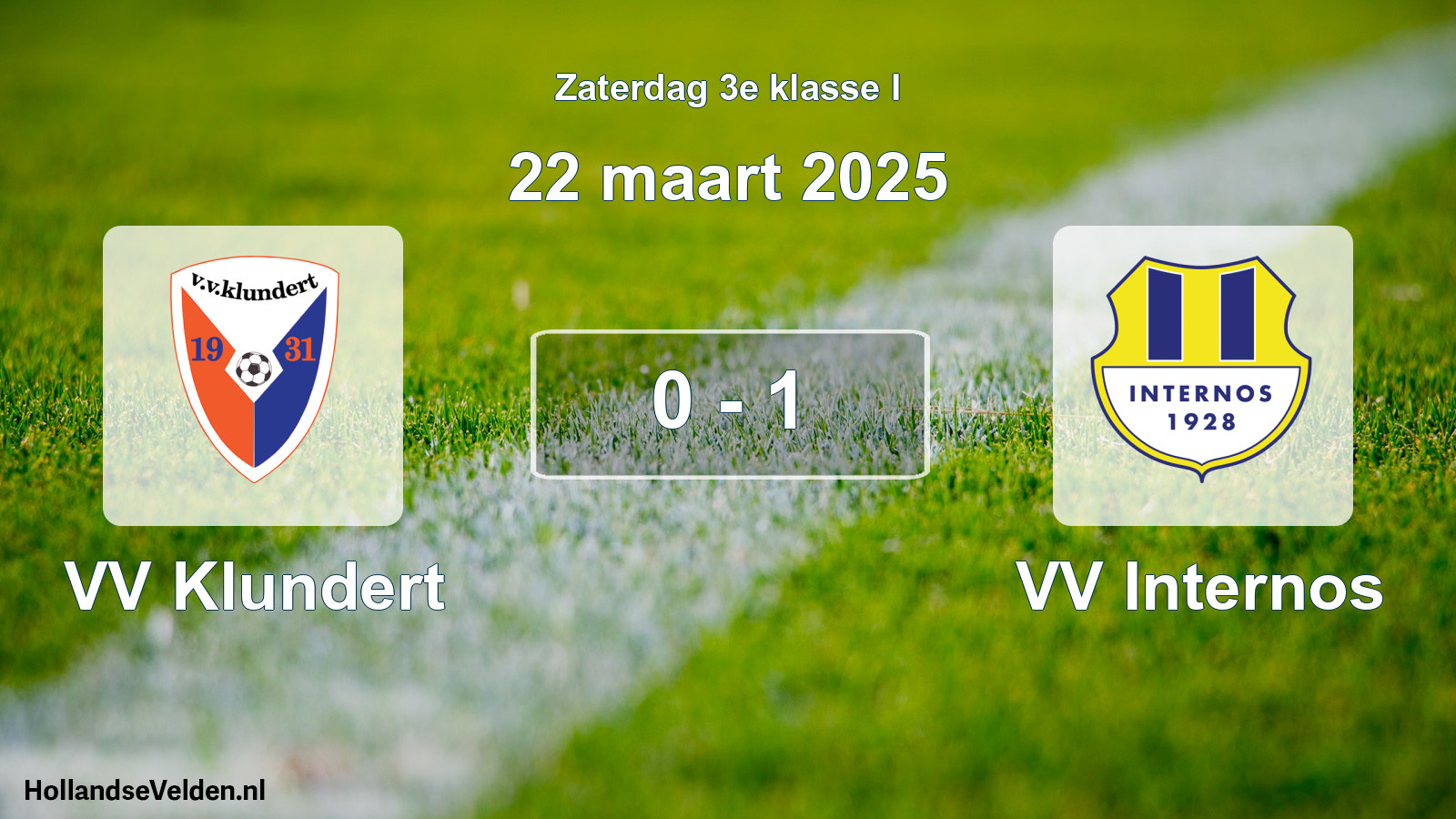 Total number of matches played: VV Klundert - VV Internos 0 - 1 (22 March 2025)