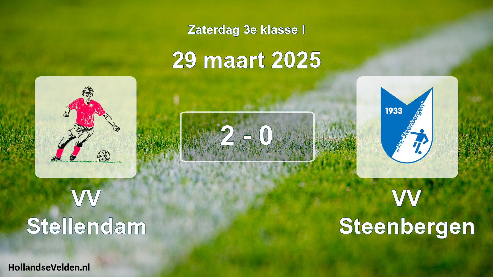 Total number of matches played: VV Stellendam - VV Steenbergen 2 - 0 (29 March 2025)