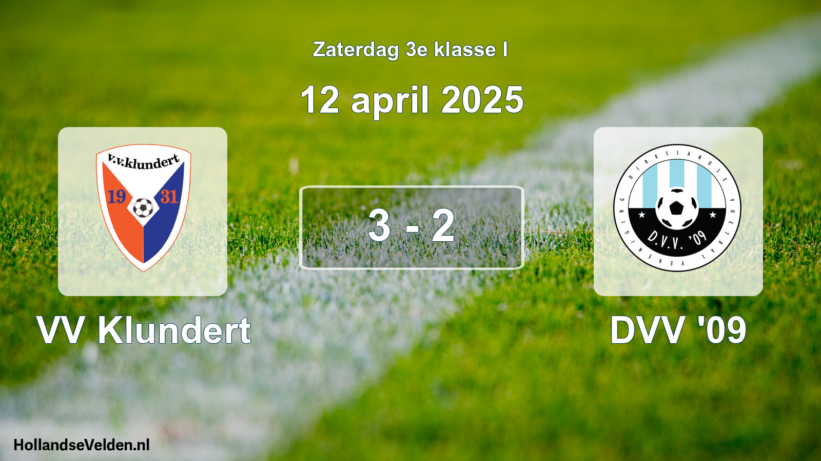 Total number of matches played: VV Klundert - DVV '09 3 - 2 (12 April 2025)