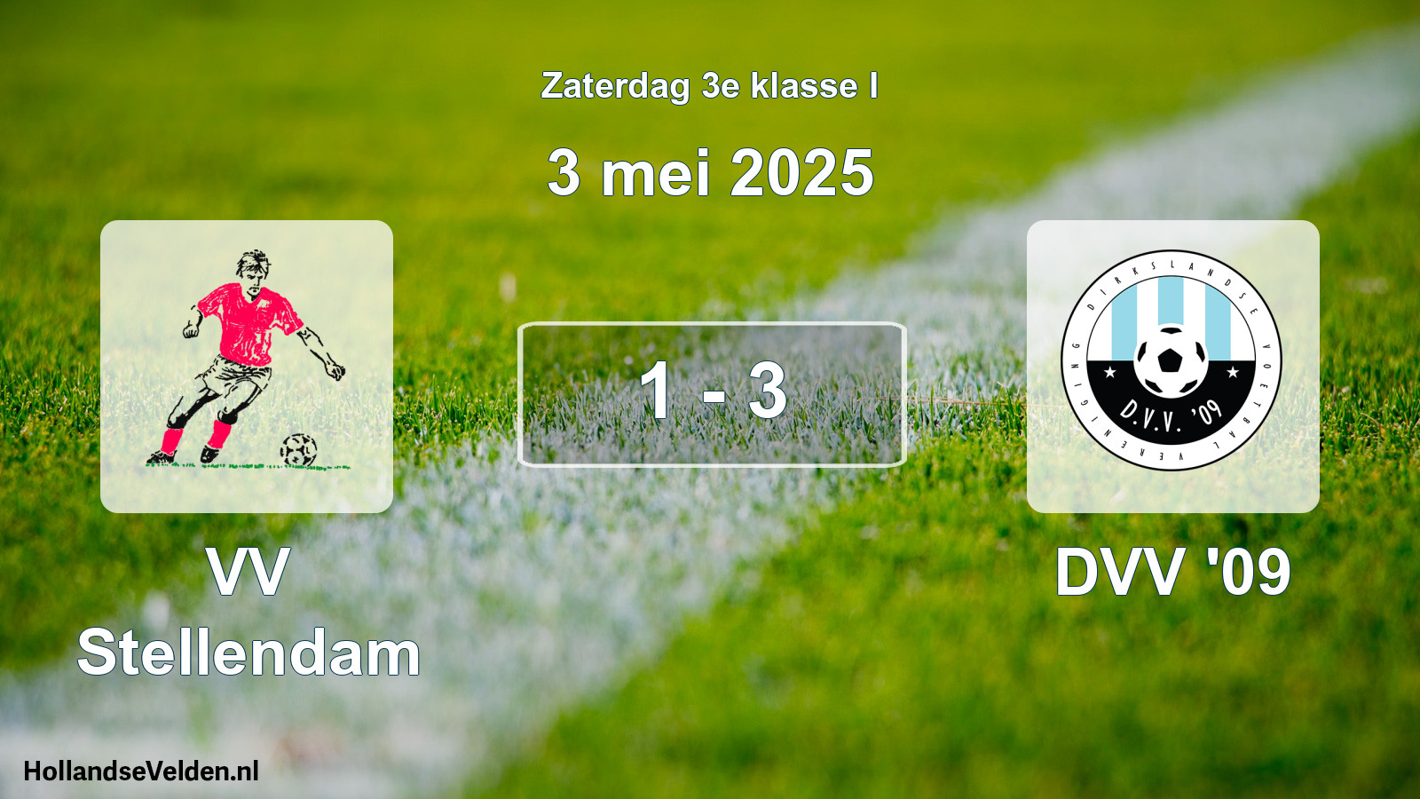Total number of matches played: VV Stellendam - DVV '09 1 - 3 (3 May 2025)