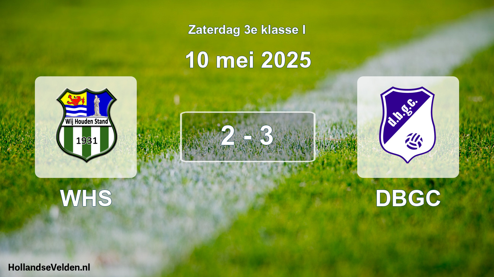 Total number of matches played: WHS - DBGC 2 - 3 (10 May 2025)