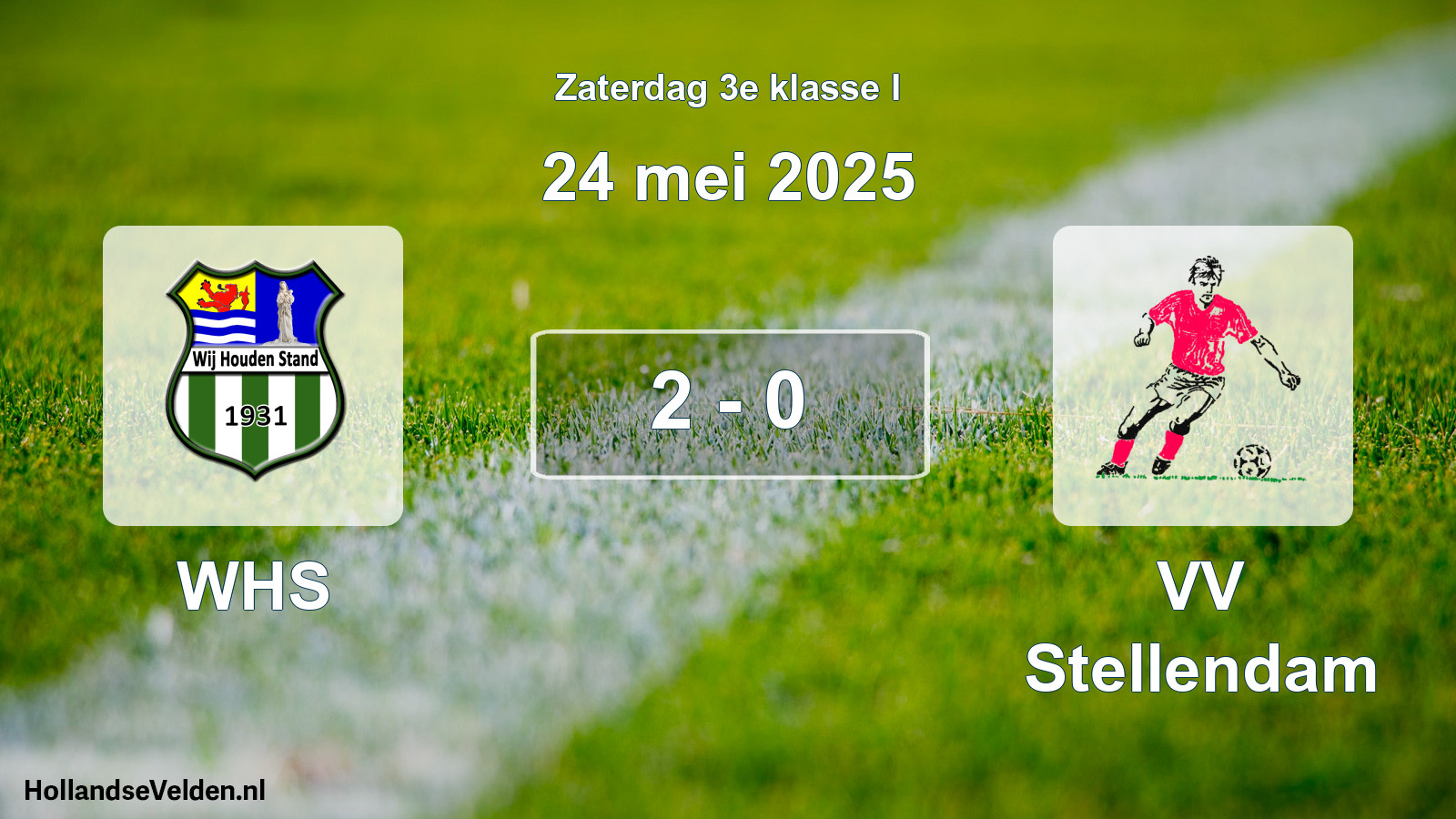 Total number of matches played: WHS - VV Stellendam 2 - 0 (24 May 2025)