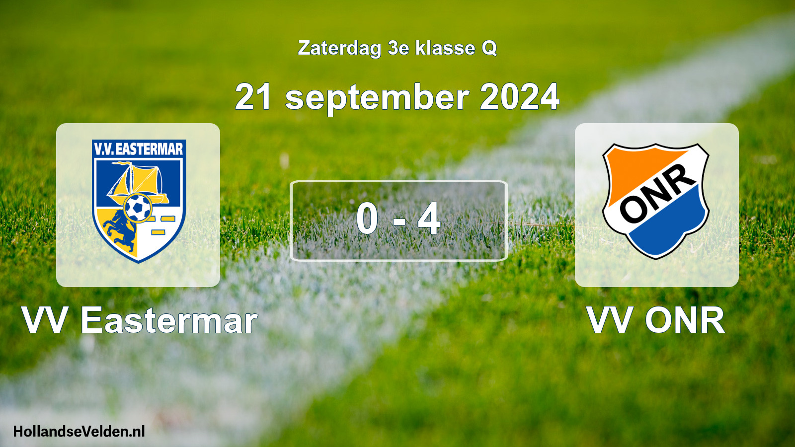 Total number of matches played: VV Eastermar - VV ONR 0 - 4 (21 September 2024)