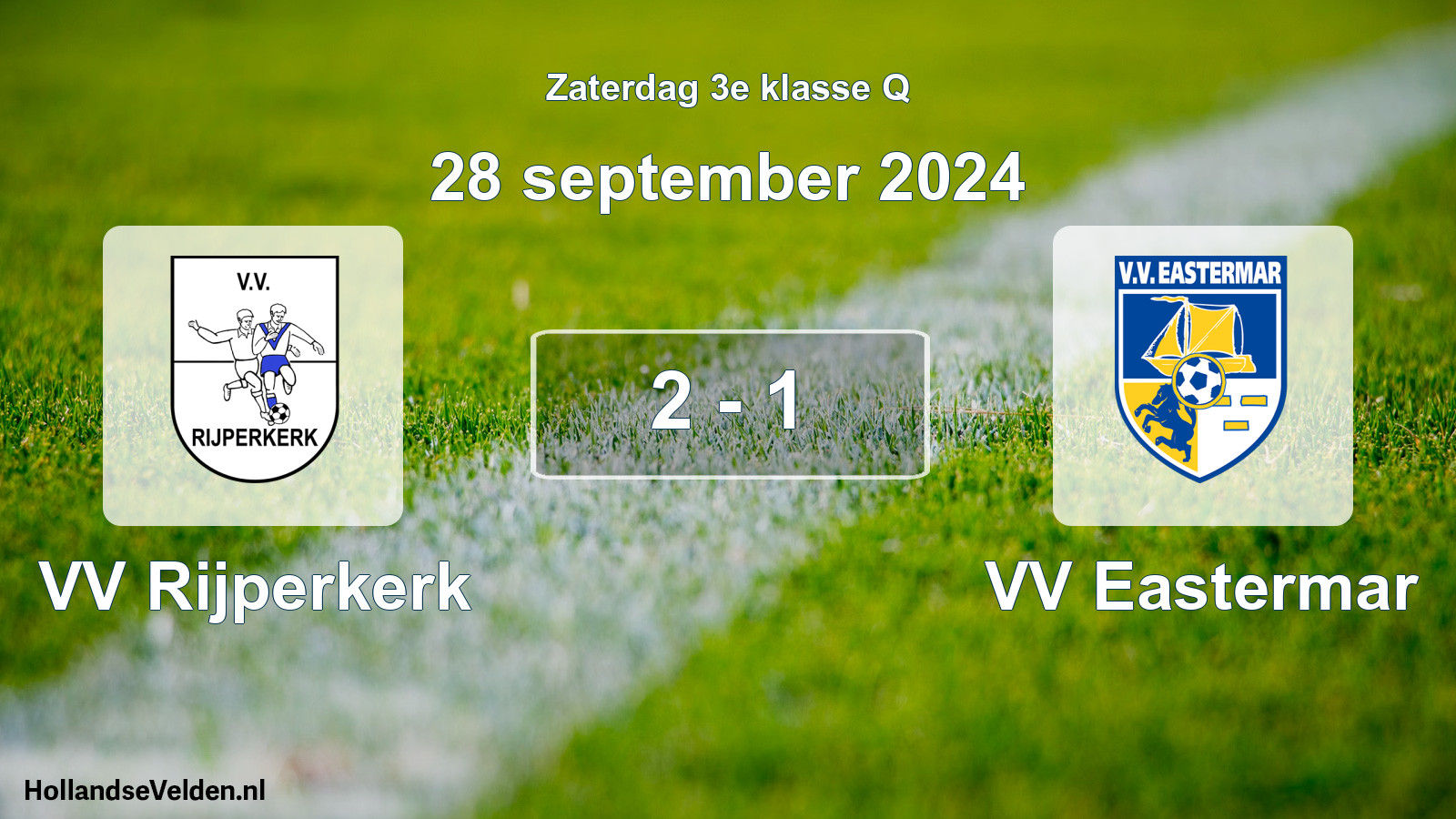 Total number of matches played: VV Rijperkerk - VV Eastermar 2 - 1 (28 September 2024)
