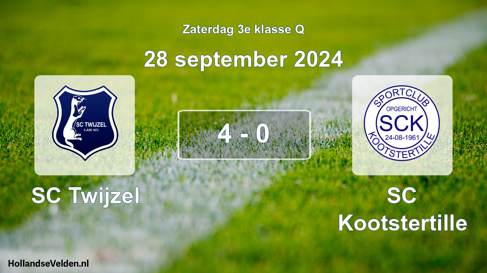 Total number of matches played: SC Twijzel - SC Kootstertille 4 - 0 (28 September 2024)