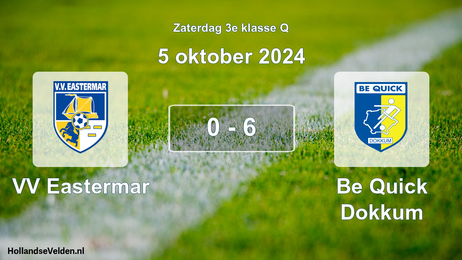 Total number of matches played: VV Eastermar - Be Quick Dokkum 0 - 6 (5 October 2024)