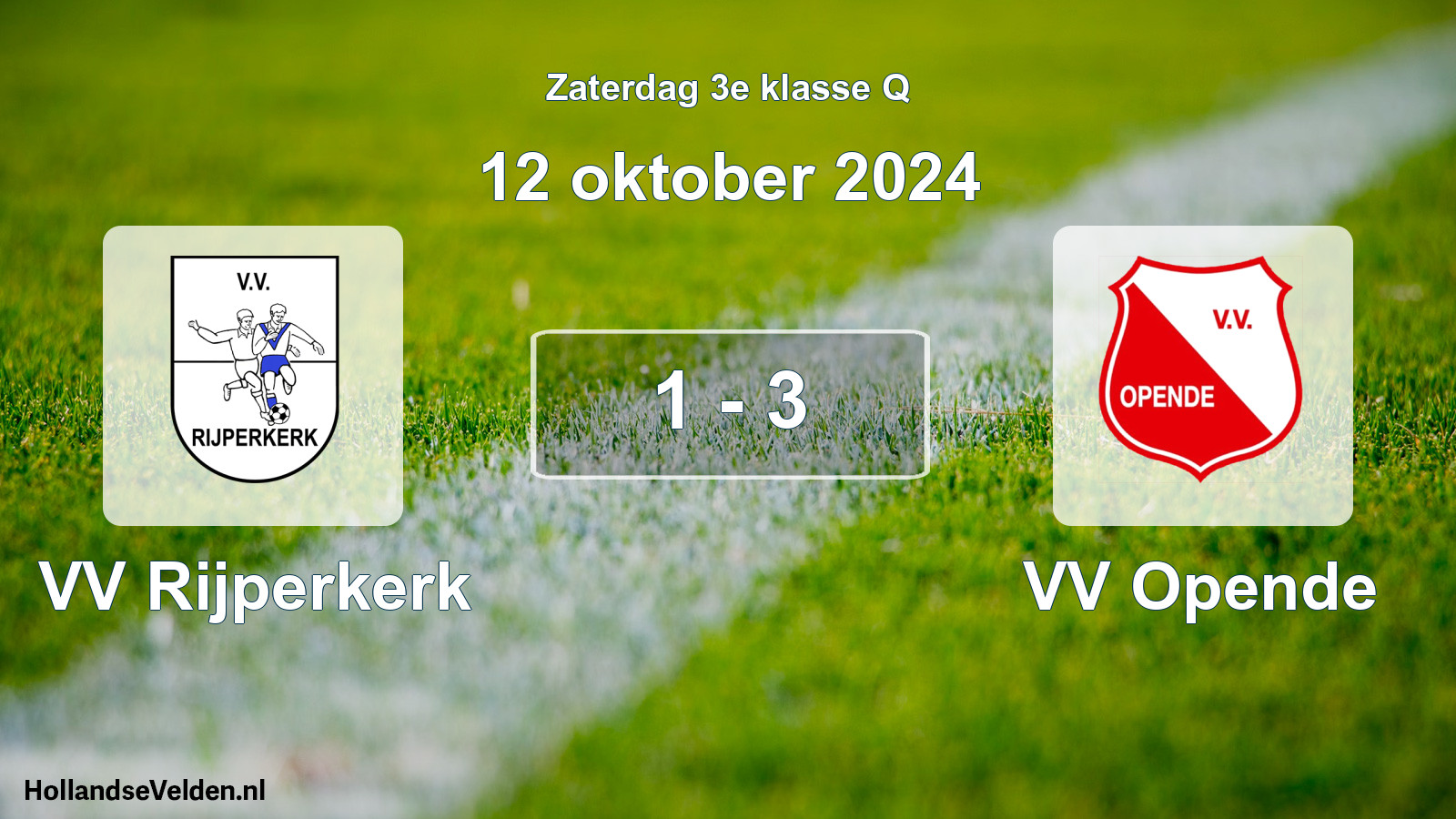 Total number of matches played: VV Rijperkerk - VV Opende 1 - 3 (12 October 2024)