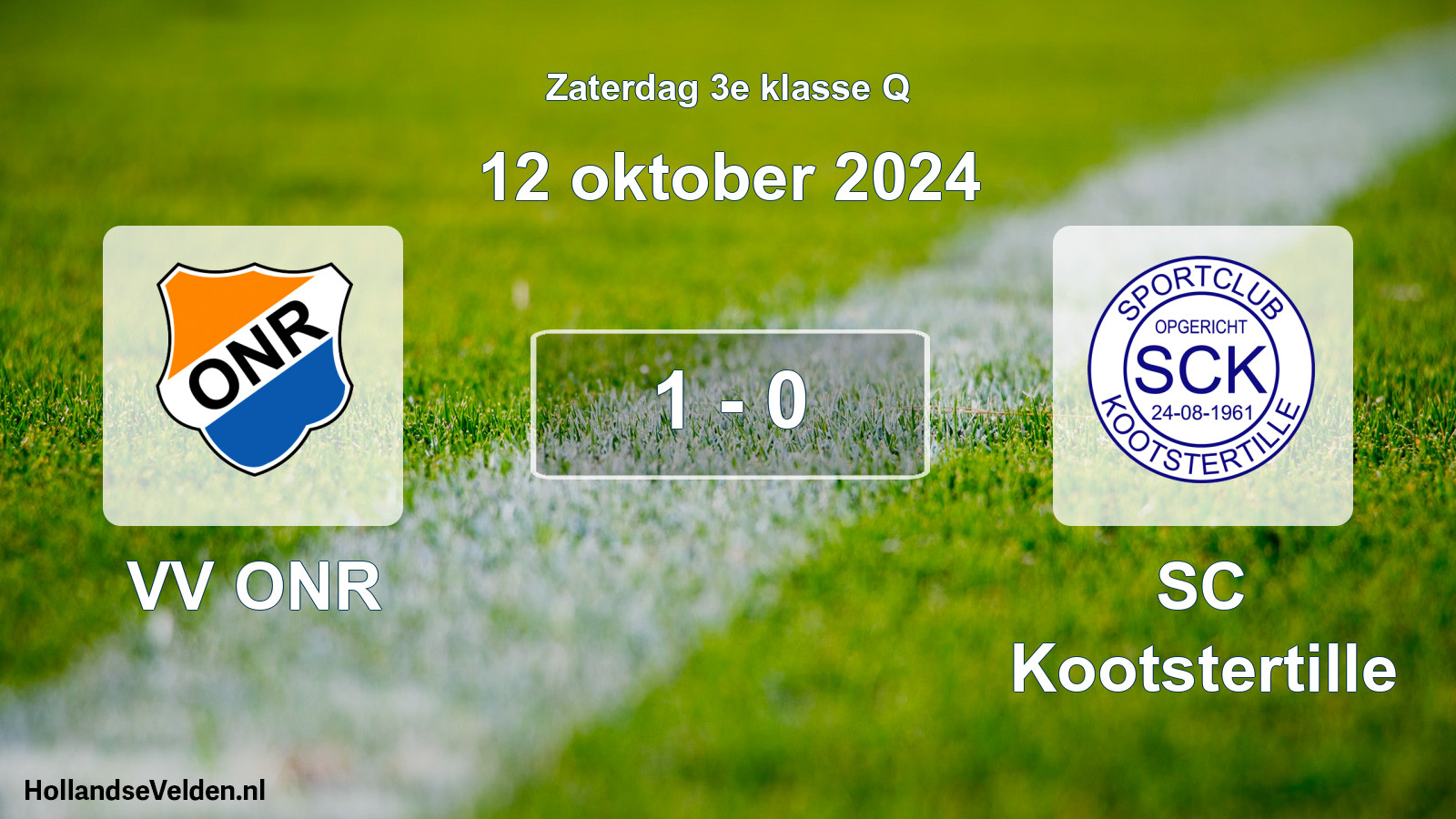 Total number of matches played: VV ONR - SC Kootstertille 1 - 0 (12 October 2024)