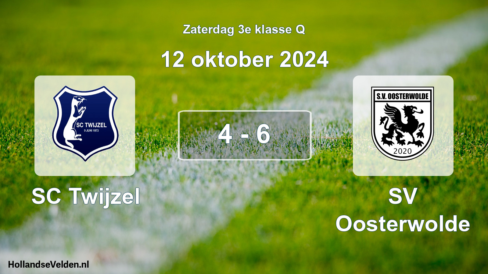 Total number of matches played: SC Twijzel - SV Oosterwolde 4 - 6 (12 October 2024)