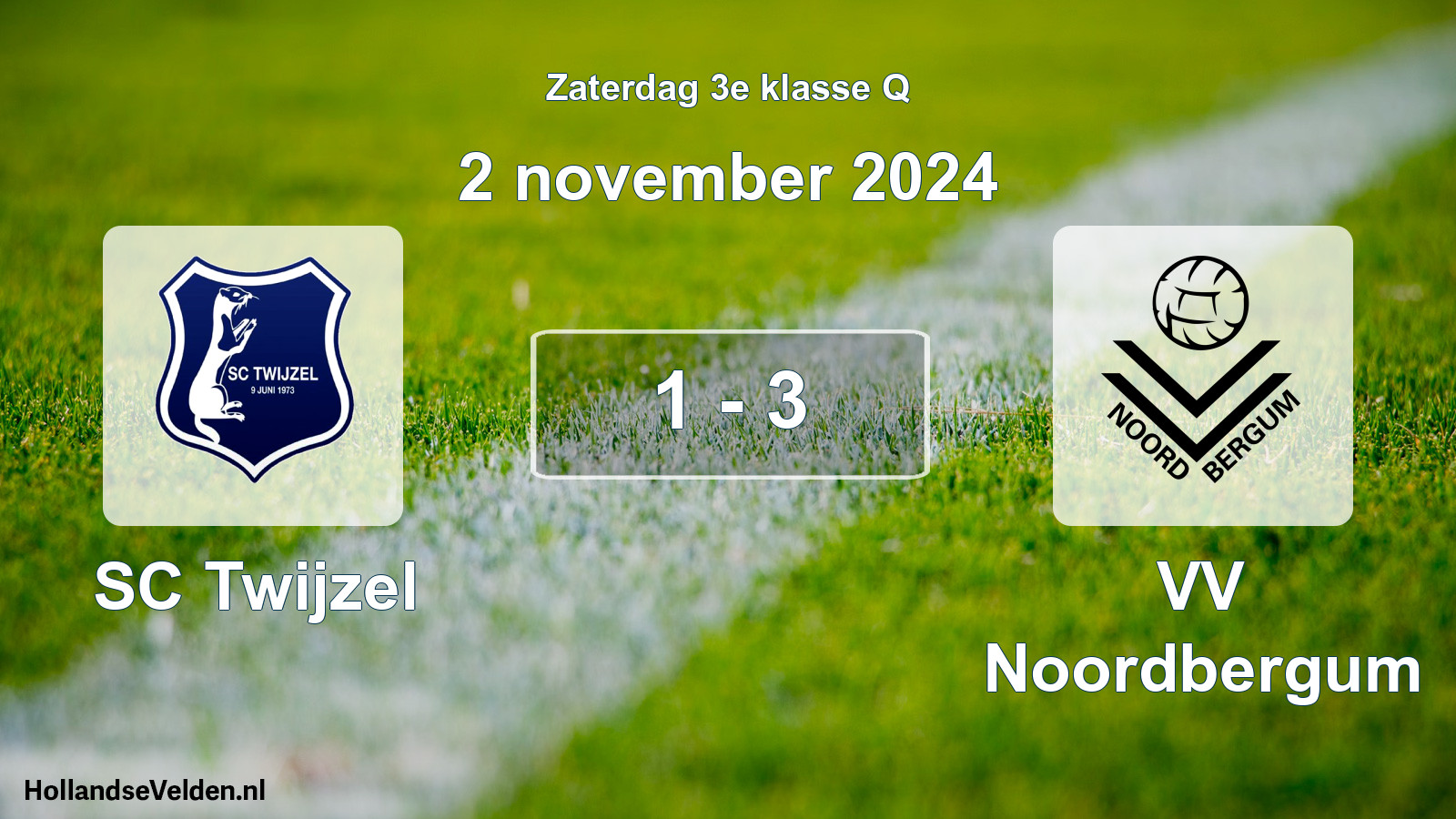 Total number of matches played: SC Twijzel - VV Noordbergum 1 - 3 (2 November 2024)