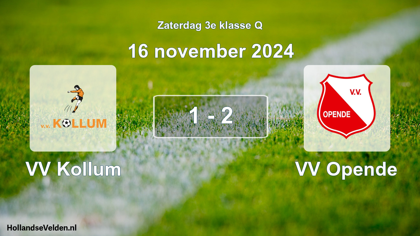 Total number of matches played: VV Kollum - VV Opende 1 - 2 (16 November 2024)