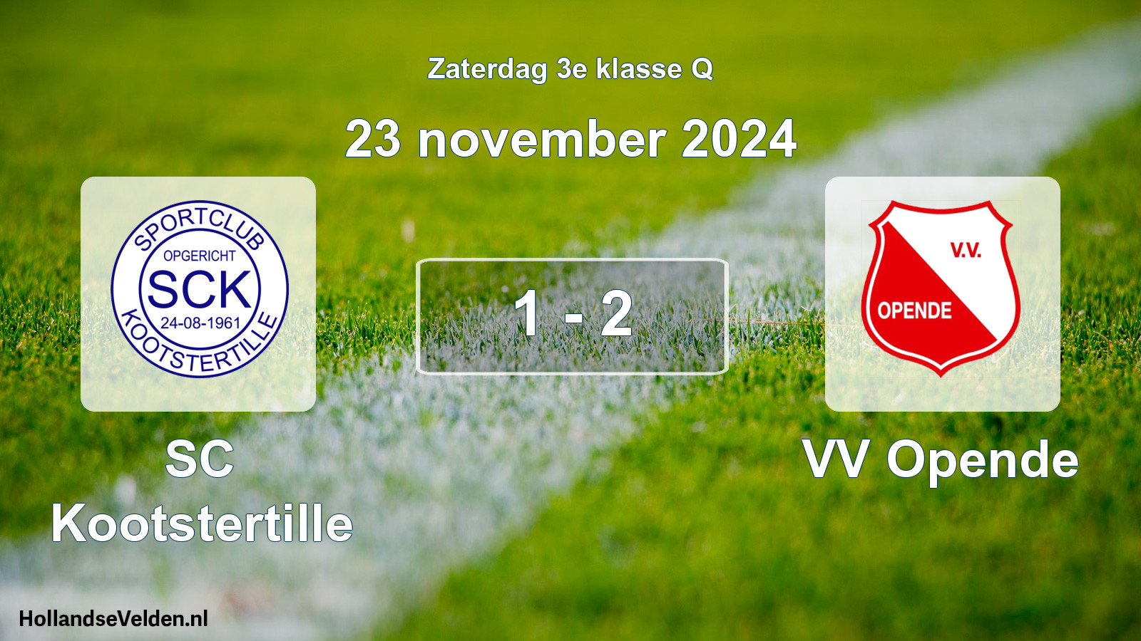 Total number of matches played: SC Kootstertille - VV Opende 1 - 2 (23 November 2024)