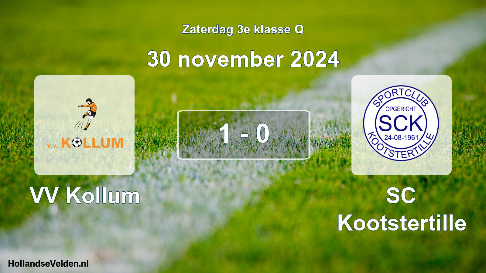 Total number of matches played: VV Kollum - SC Kootstertille 1 - 0 (30 November 2024)