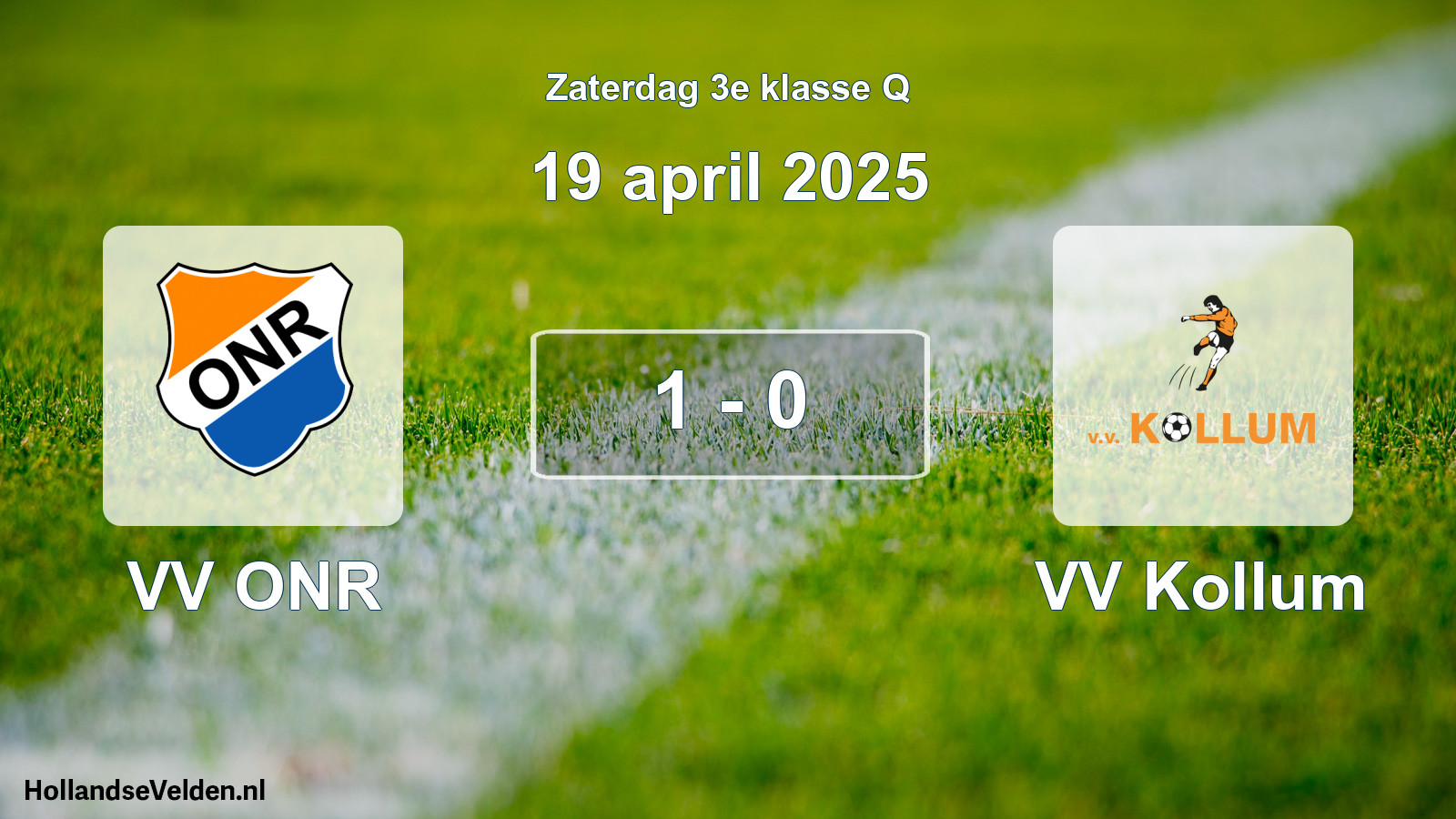 Total number of matches played: VV ONR - VV Kollum 1 - 0 (19 April 2025)