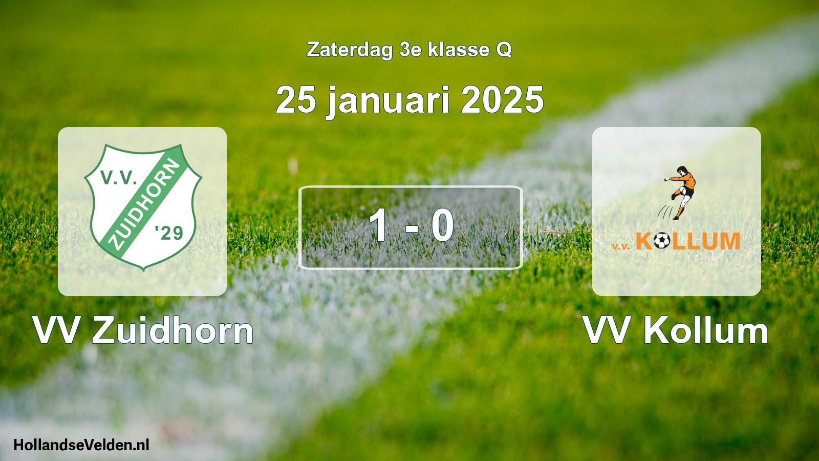 Total number of matches played: VV Zuidhorn - VV Kollum 1 - 0 (25 January 2025)
