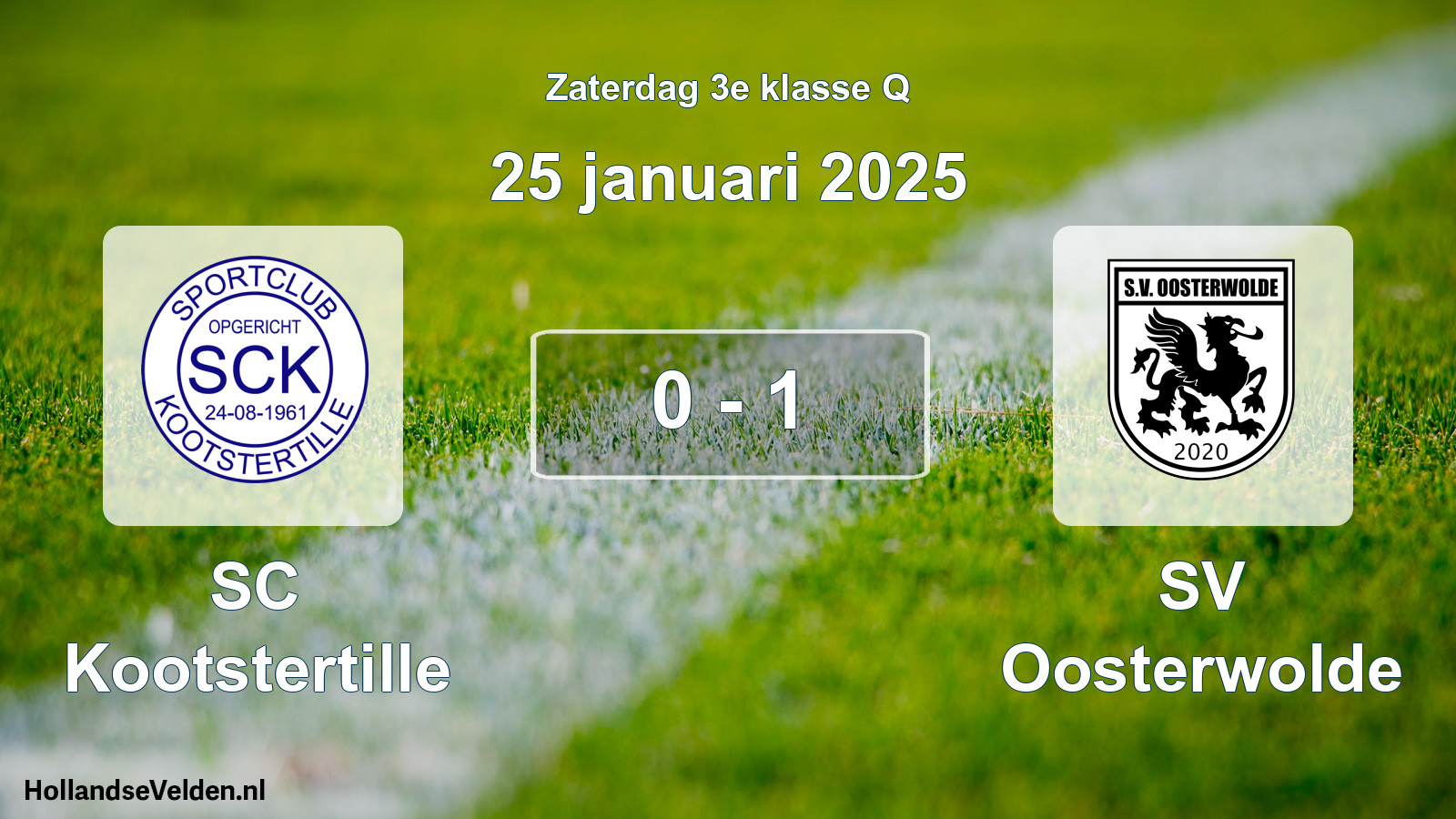 Total number of matches played: SC Kootstertille - SV Oosterwolde 0 - 1 (25 January 2025)