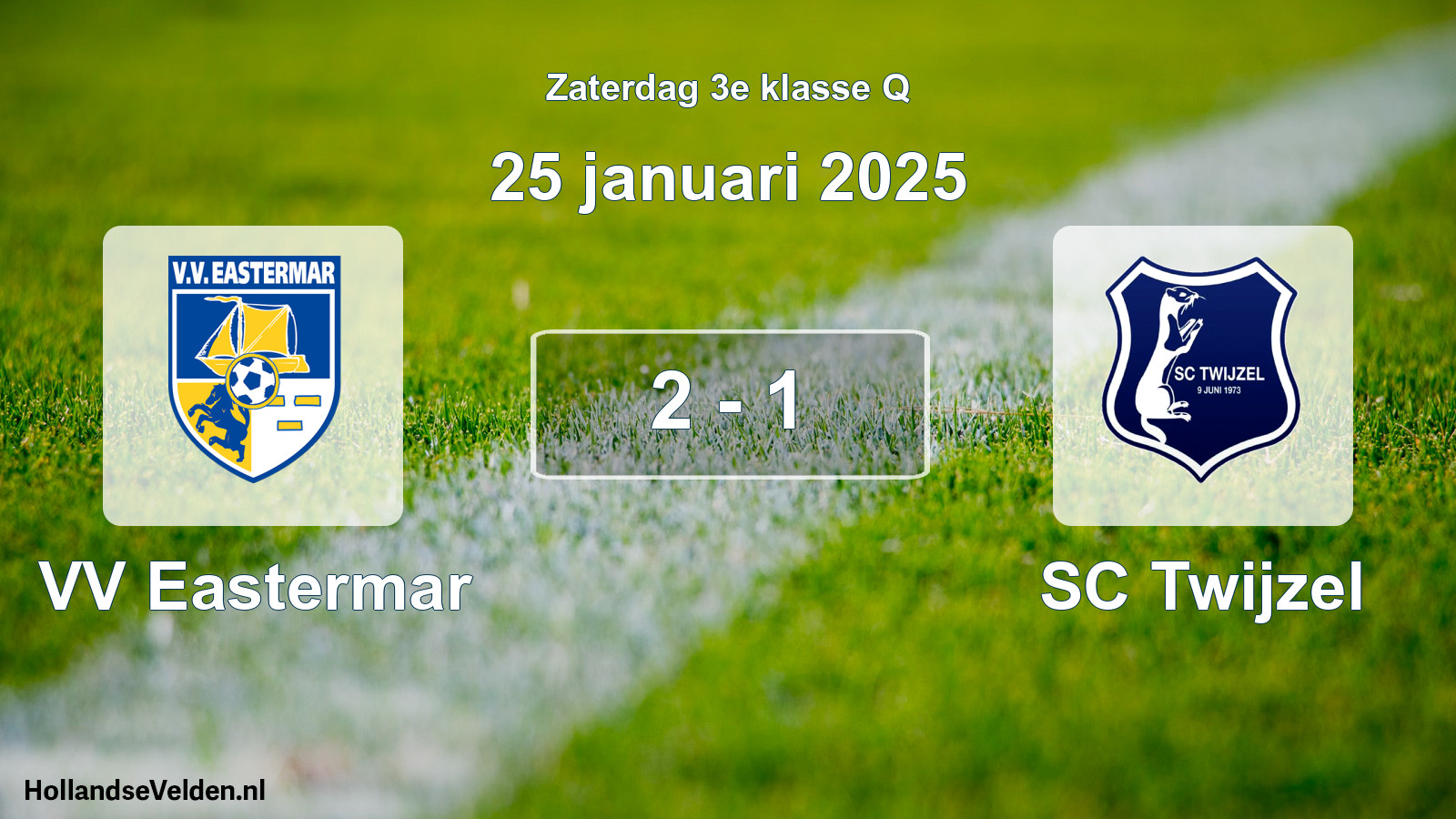 Total number of matches played: VV Eastermar - SC Twijzel 2 - 1 (25 January 2025)