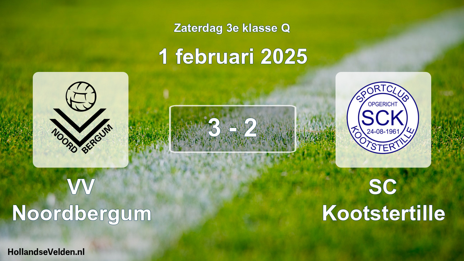 Total number of matches played: VV Noordbergum - SC Kootstertille 3 - 2 (1 February 2025)