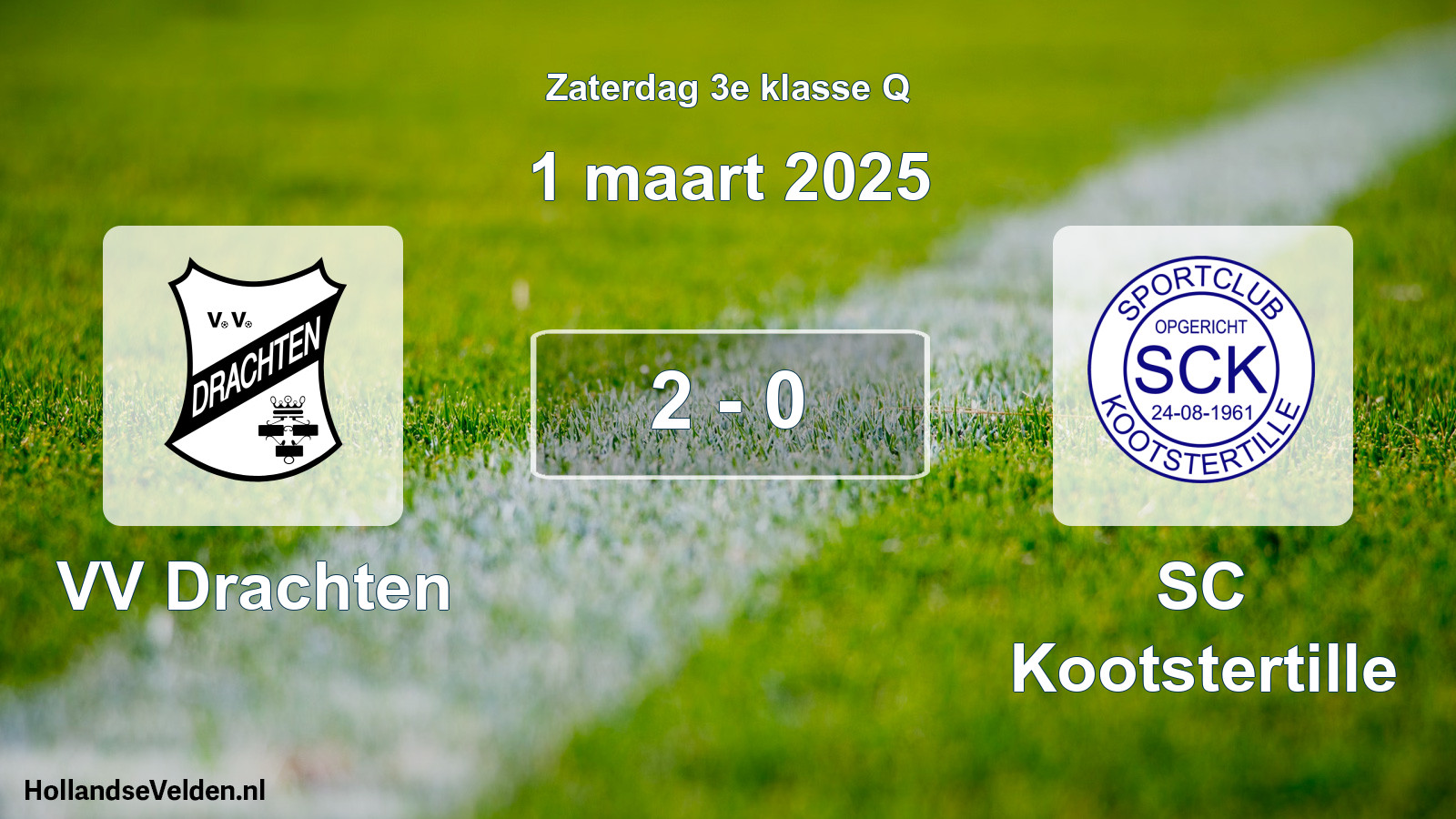 Total number of matches played: VV Drachten - SC Kootstertille 2 - 0 (1 March 2025)