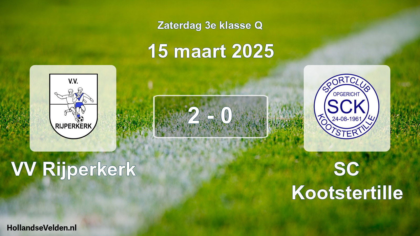 Total number of matches played: VV Rijperkerk - SC Kootstertille 2 - 0 (15 March 2025)