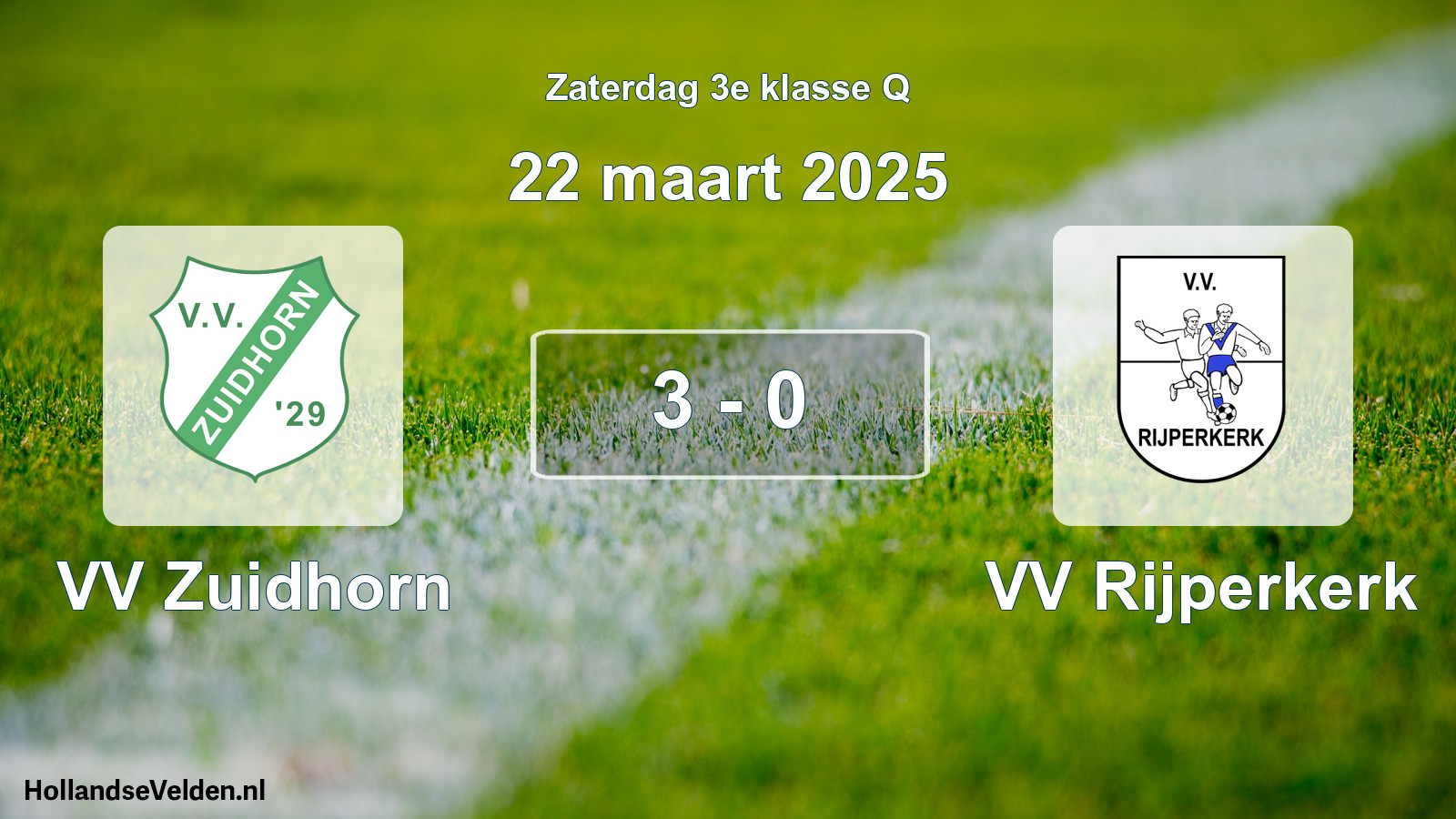 Total number of matches played: VV Zuidhorn - VV Rijperkerk 3 - 0 (22 March 2025)