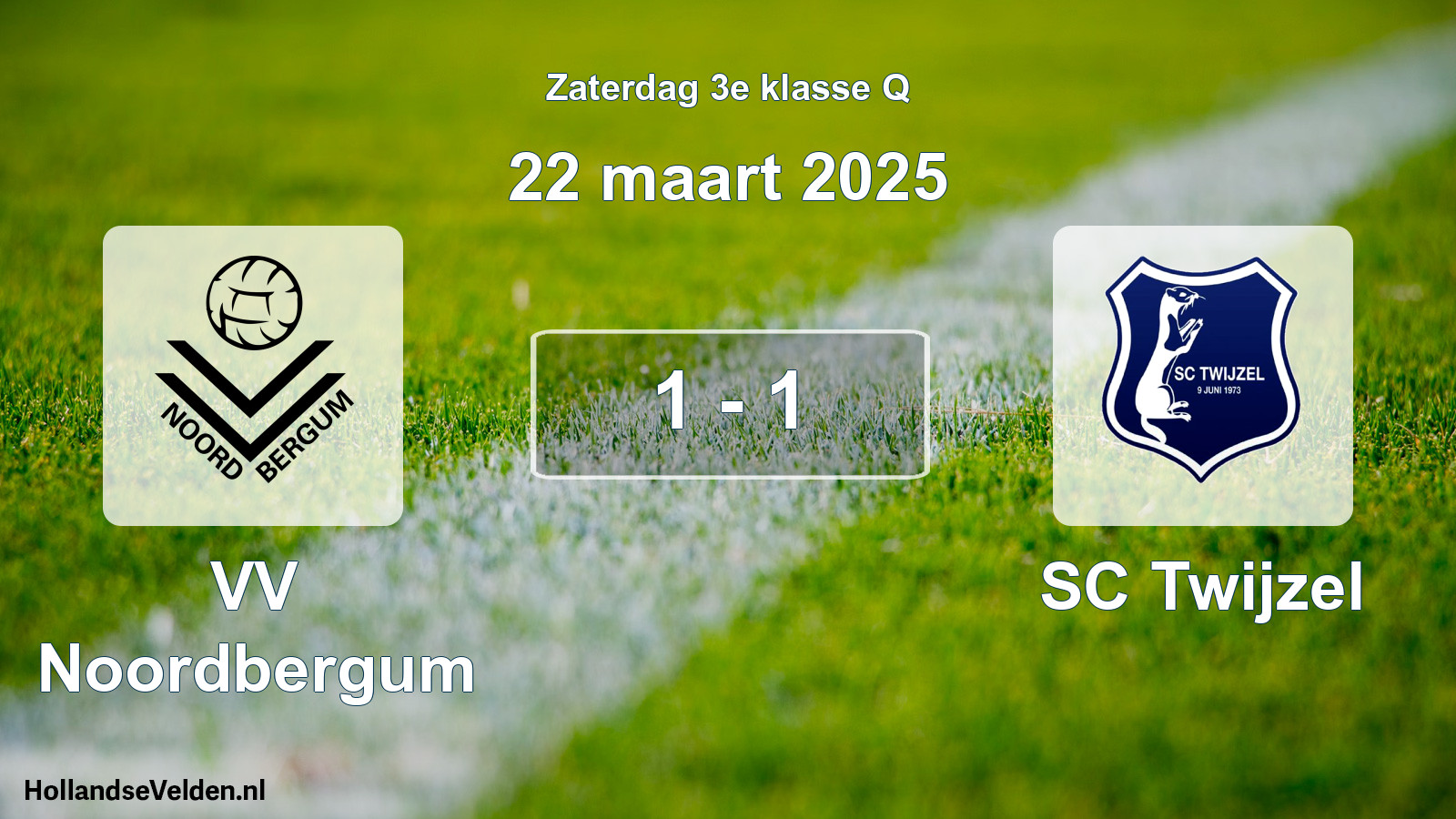 Total number of matches played: VV Noordbergum - SC Twijzel 1 - 1 (22 March 2025)