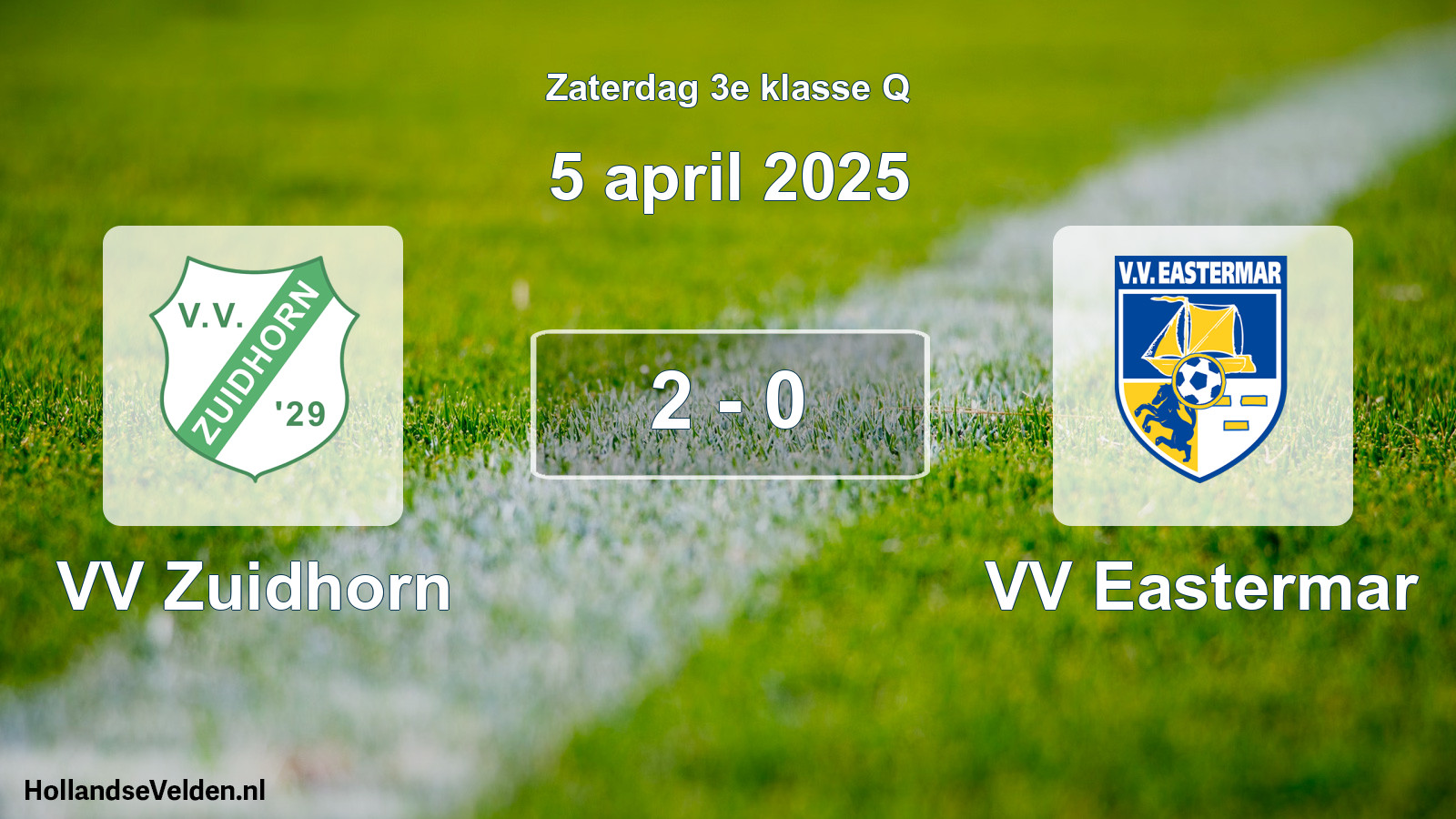 Total number of matches played: VV Zuidhorn - VV Eastermar 2 - 0 (5 April 2025)