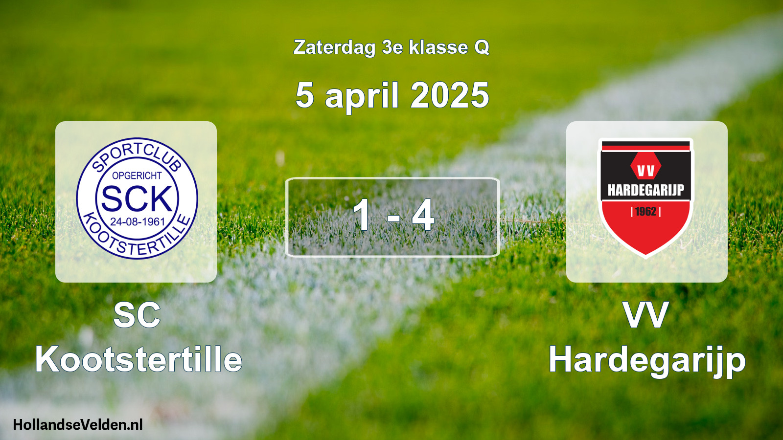Total number of matches played: SC Kootstertille - VV Hardegarijp 1 - 4 (5 April 2025)
