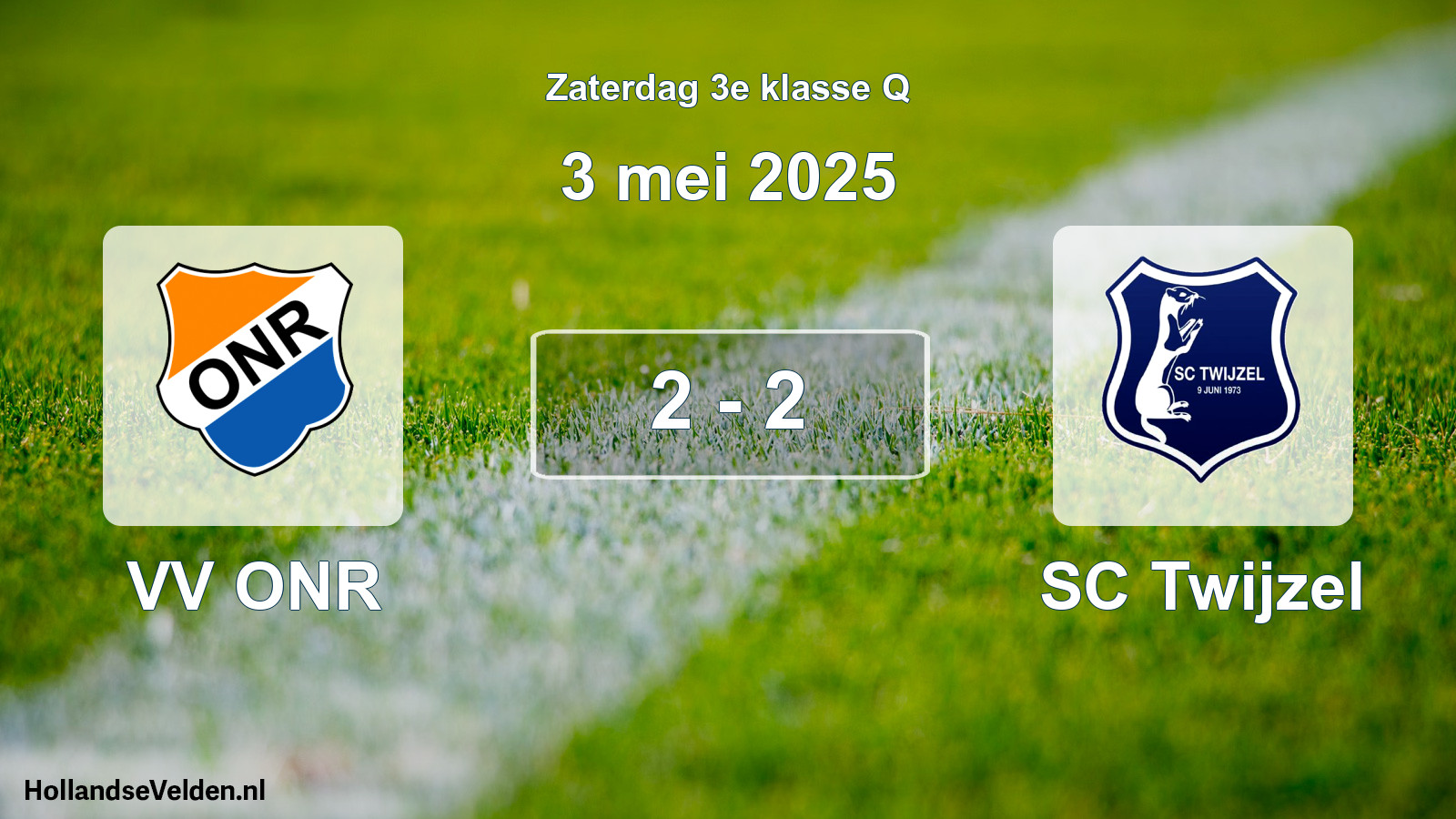 Total number of matches played: VV ONR - SC Twijzel 2 - 2 (3 May 2025)