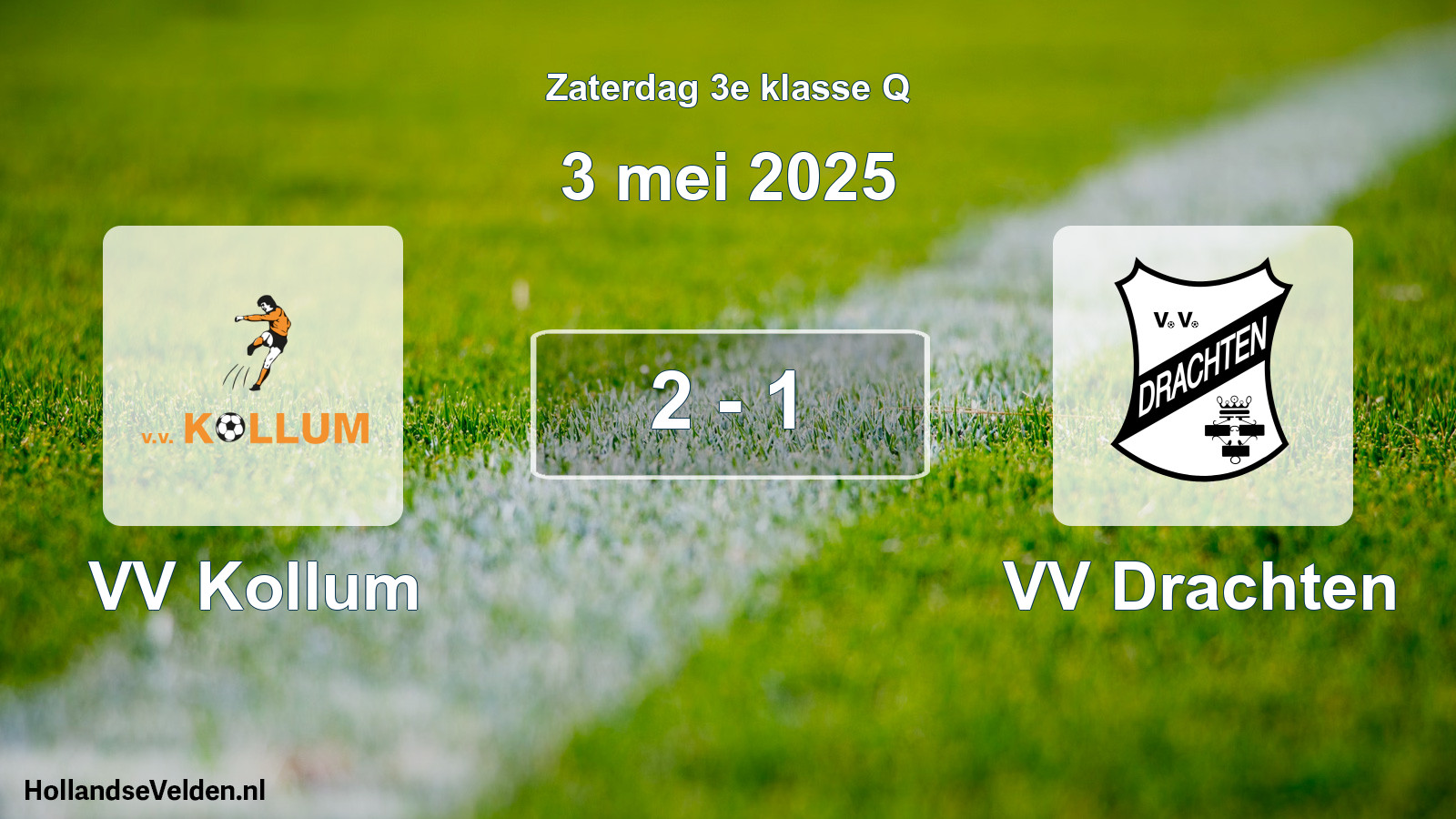 Total number of matches played: VV Kollum - VV Drachten 2 - 1 (3 May 2025)