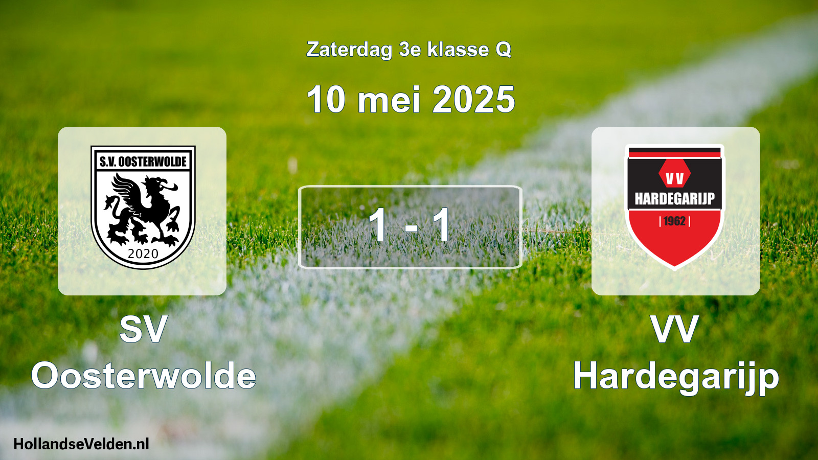 Total number of matches played: SV Oosterwolde - VV Hardegarijp 1 - 1 (10 May 2025)