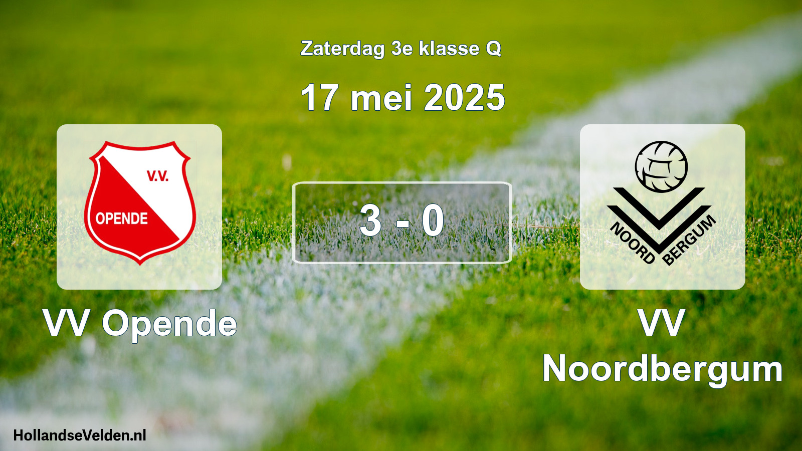 Total number of matches played: VV Opende - VV Noordbergum 3 - 0 (17 May 2025)