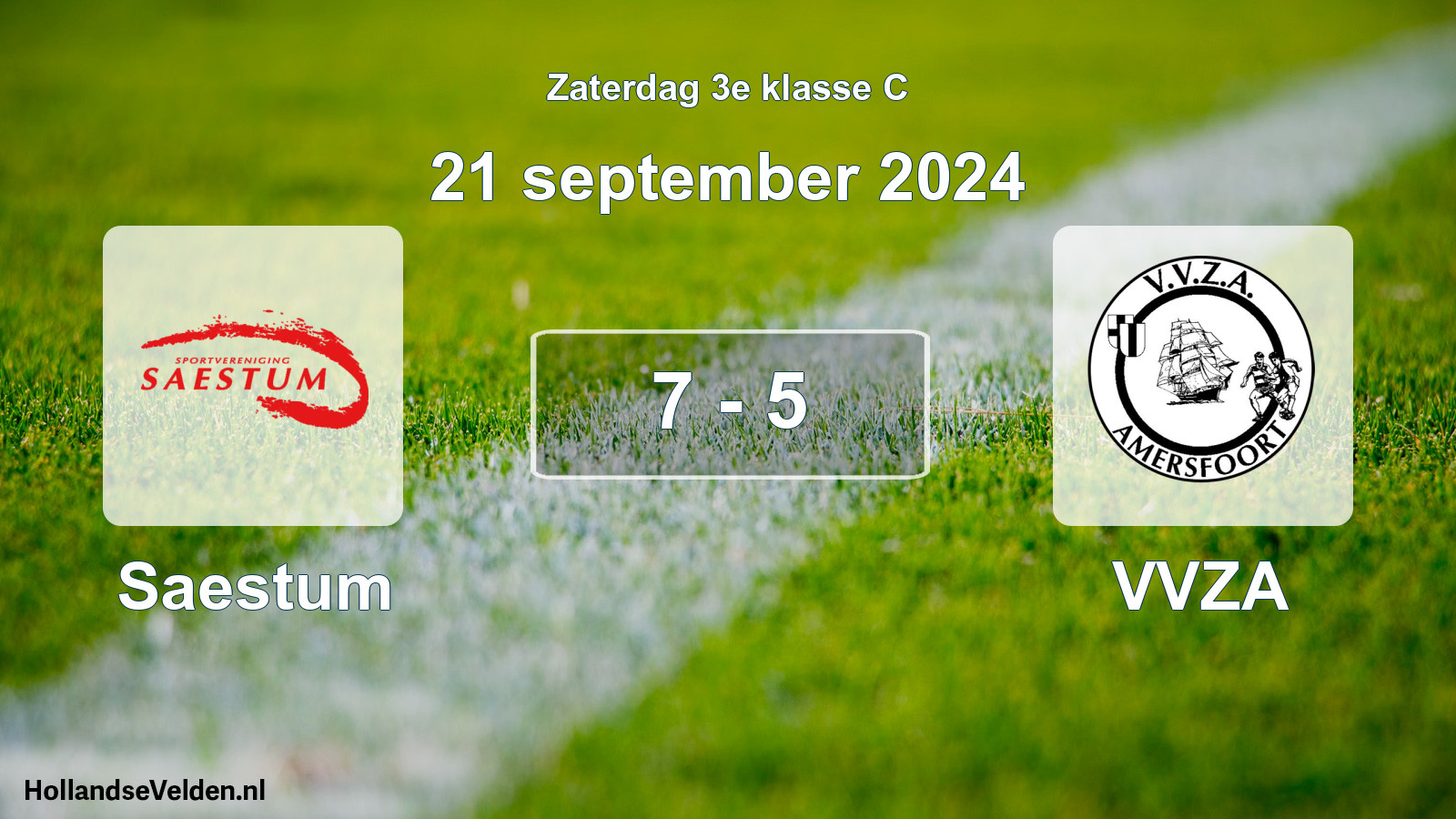 Total number of matches played: Saestum - VVZA 7 - 5 (21 September 2024)