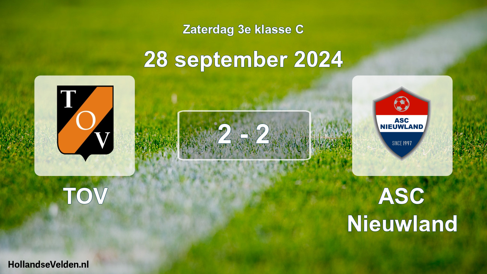 Total number of matches played: TOV - ASC Nieuwland 2 - 2 (28 September 2024)