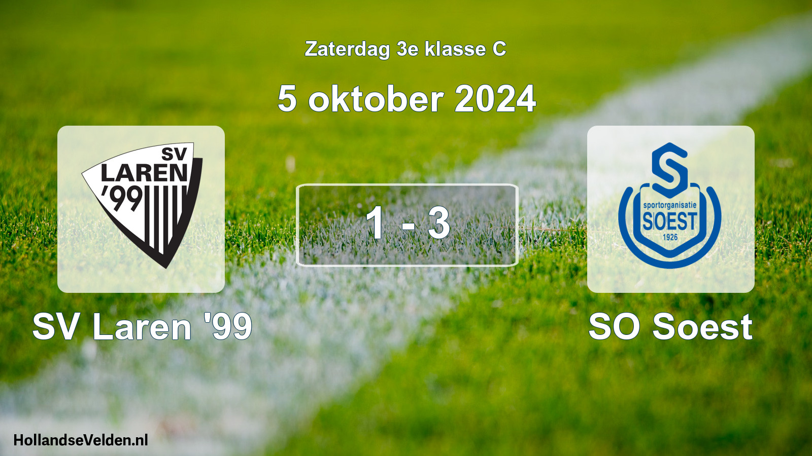 Total number of matches played: SV Laren '99 - SO Soest 1 - 3 (5 October 2024)