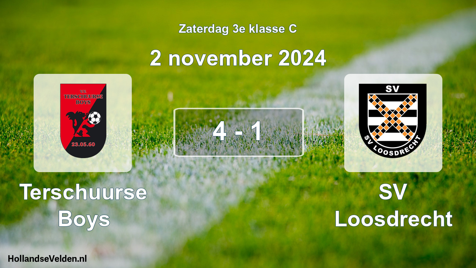Total number of matches played: Terschuurse Boys - SV Loosdrecht 4 - 1 (2 November 2024)