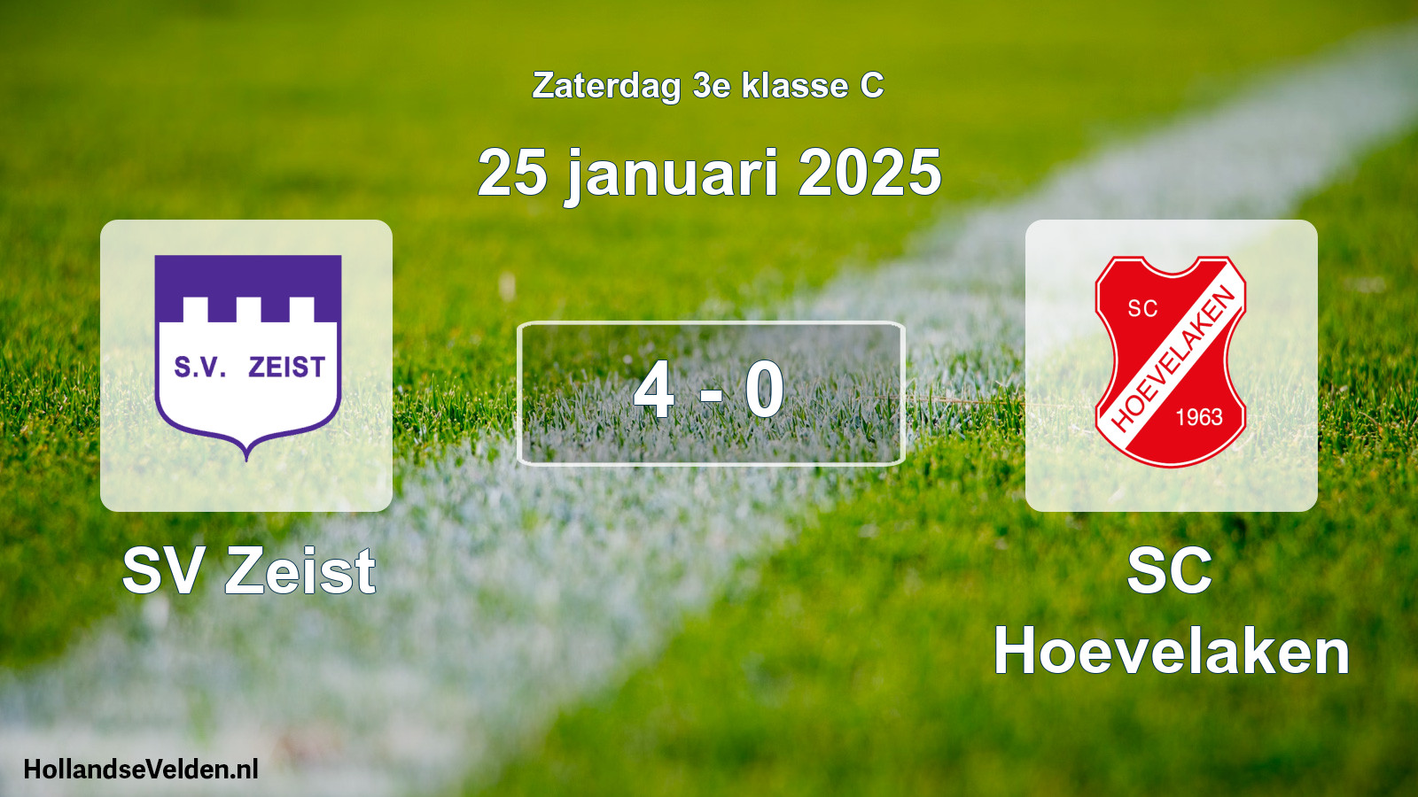 Total number of matches played: SV Zeist - SC Hoevelaken 4 - 0 (25 January 2025)