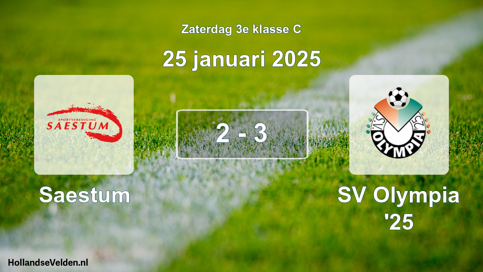 Total number of matches played: Saestum - SV Olympia '25 2 - 3 (25 January 2025)