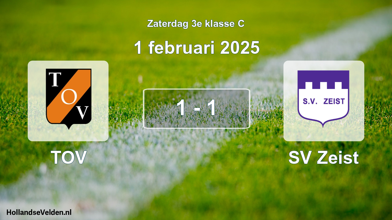Total number of matches played: TOV - SV Zeist 1 - 1 (1 February 2025)