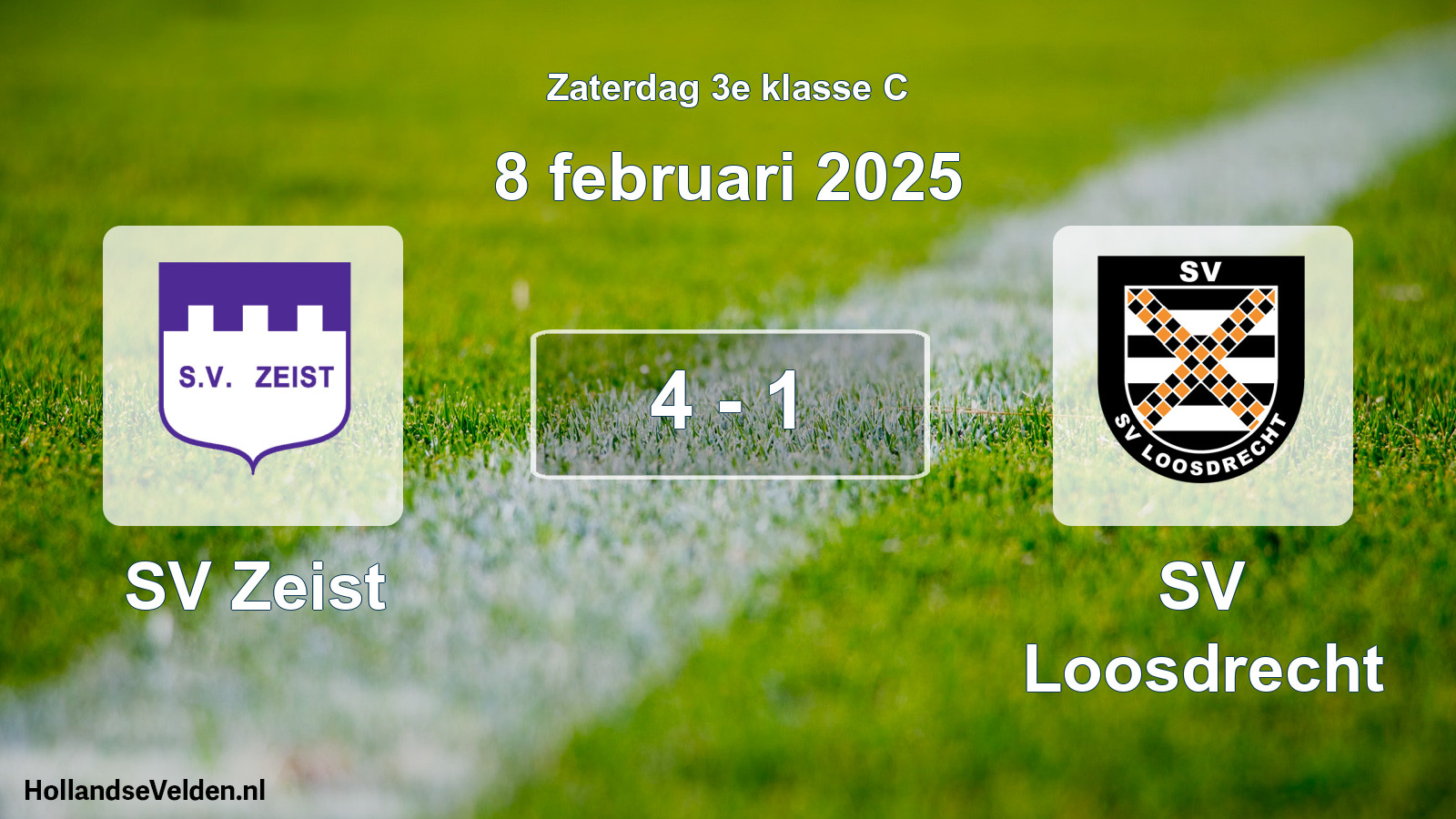 Total number of matches played: SV Zeist - SV Loosdrecht 4 - 1 (8 February 2025)