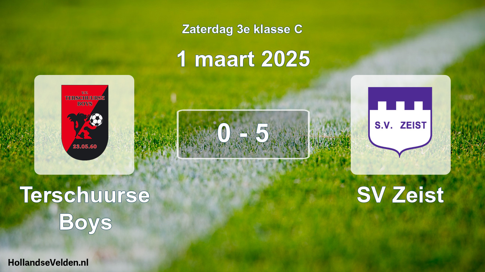 Total number of matches played: Terschuurse Boys - SV Zeist 0 - 5 (1 March 2025)