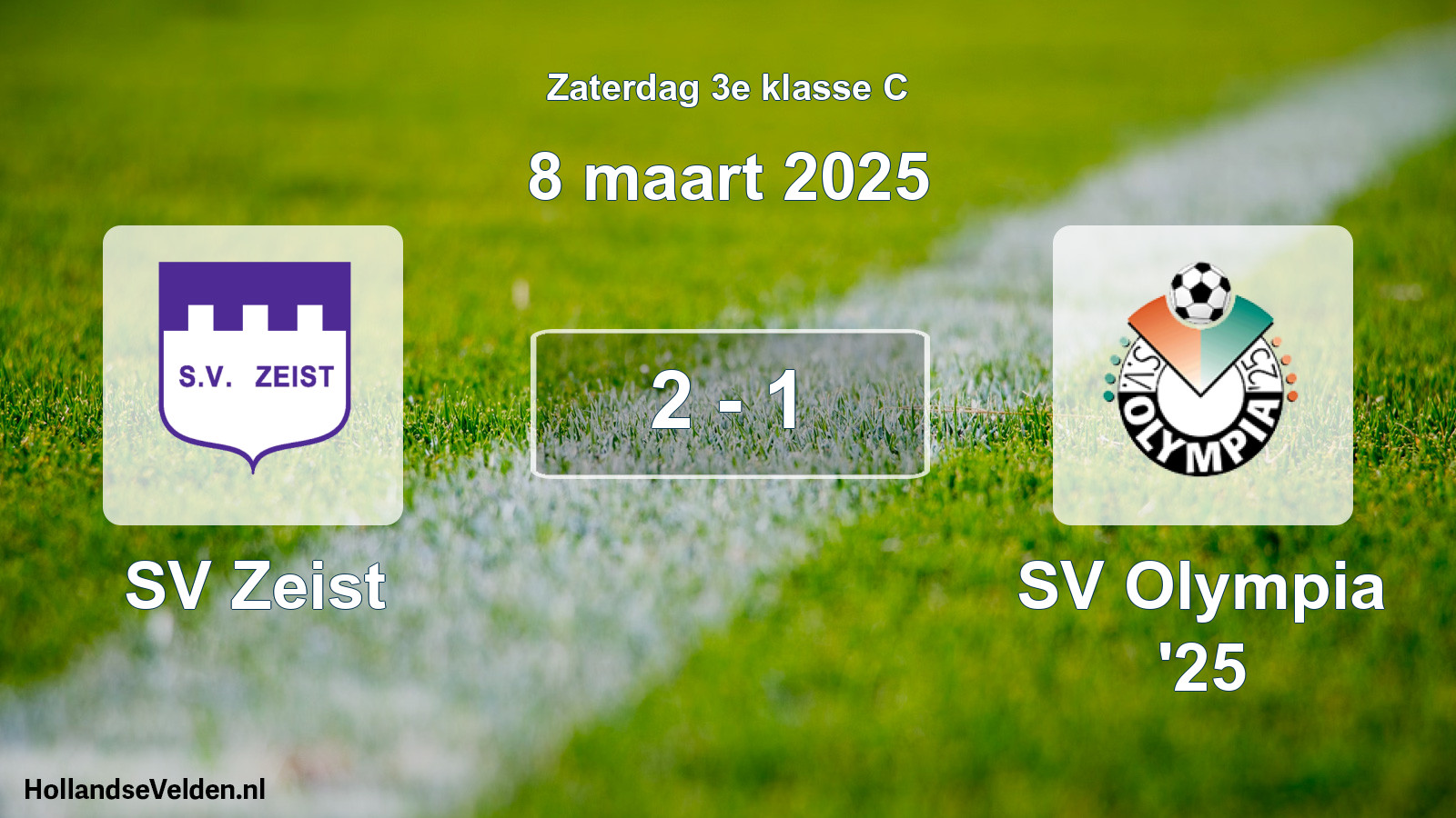 Total number of matches played: SV Zeist - SV Olympia '25 2 - 1 (8 March 2025)