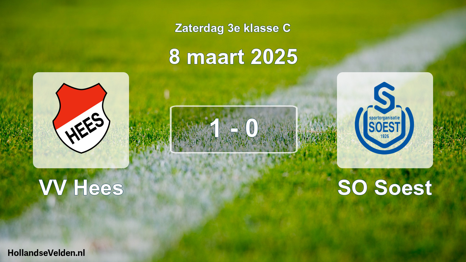 Total number of matches played: VV Hees - SO Soest 1 - 0 (8 March 2025)