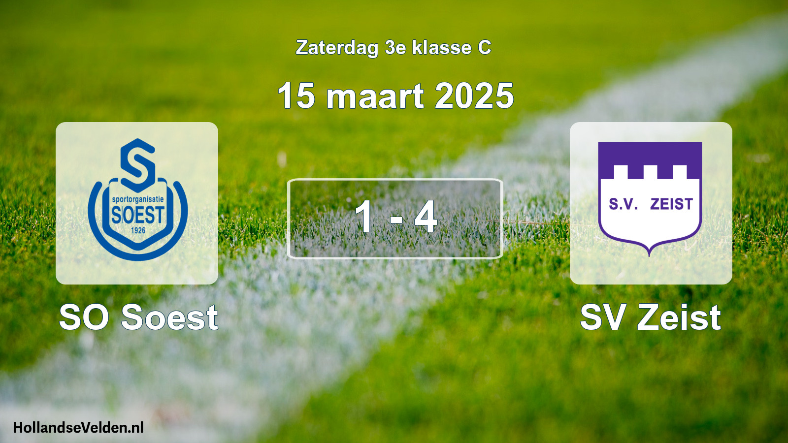 Total number of matches played: SO Soest - SV Zeist 1 - 4 (15 March 2025)
