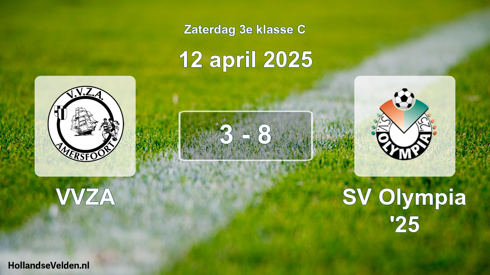 Total number of matches played: VVZA - SV Olympia '25 3 - 8 (12 April 2025)