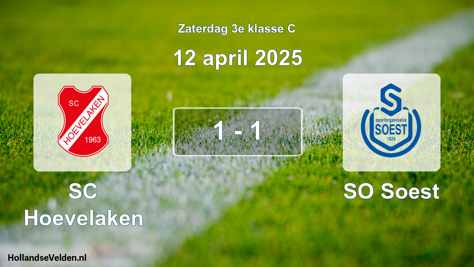 Total number of matches played: SC Hoevelaken - SO Soest 1 - 1 (12 April 2025)
