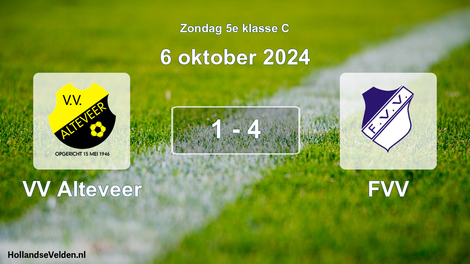 Total number of matches played: VV Alteveer - FVV 1 - 4 (6 October 2024)