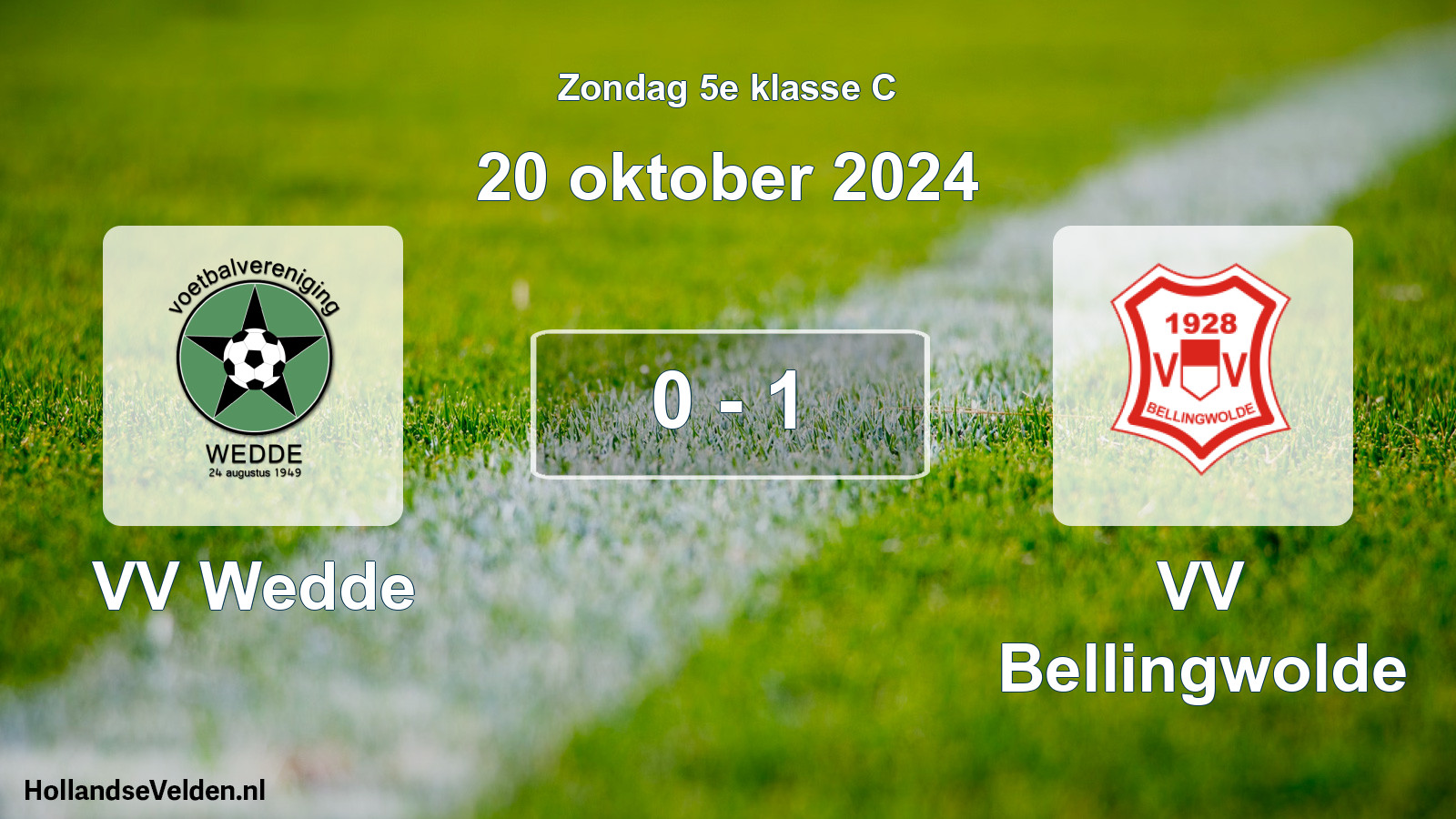 Total number of matches played: VV Wedde - VV Bellingwolde 0 - 1 (20 October 2024)