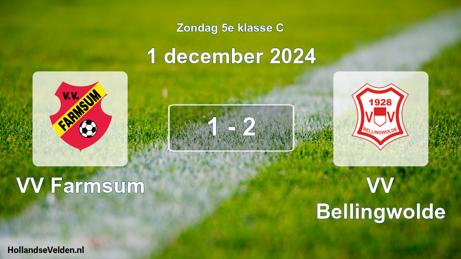 Total number of matches played: VV Farmsum - VV Bellingwolde 1 - 2 (1 December 2024)