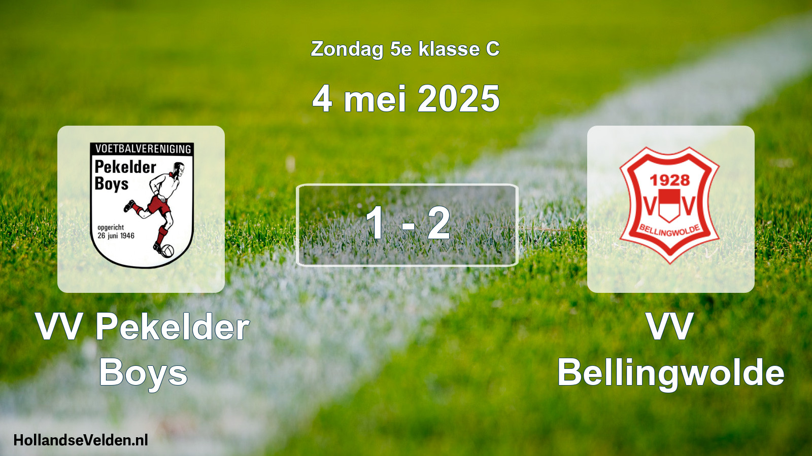 Total number of matches played: VV Pekelder Boys - VV Bellingwolde 1 - 2 (4 May 2025)